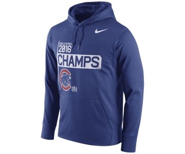 Chicago Cubs Royal 2016 World Series Champions Celebration Performance Men's Hoodie