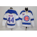 Men's Chicago Cubs #44 Anthony Rizzo White Home MLB Hoodie