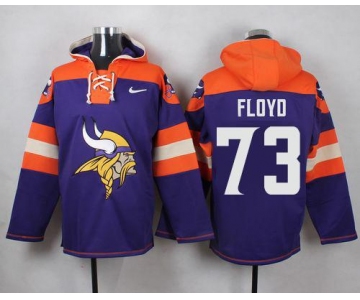 Nike Vikings #73 Sharrif Floyd Purple Player Pullover NFL Hoodie