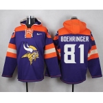 Nike Vikings #81 Moritz Boehringer Purple Player Pullover NFL Hoodie