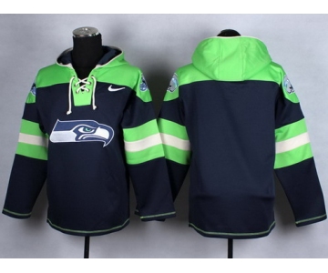 Nike Seattle Seahawks Blank 2014 Navy Blue Hoodie