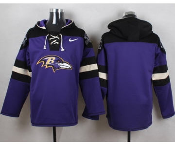 Men's Baltimore Ravens Blank Purple Team Color 2014 NFL Nike Hoodie