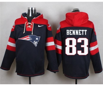 Nike Patriots #83 Martellus Bennett Navy Blue Player Pullover NFL Hoodie