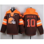 Nike Browns #10 Robert Griffin III Brown Player Pullover NFL Hoodie