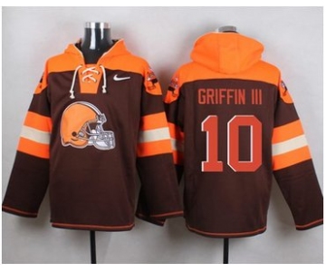 Nike Browns #10 Robert Griffin III Brown Player Pullover NFL Hoodie