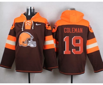 Nike Browns #19 Corey Coleman Brown Player Pullover NFL Hoodie