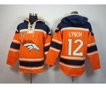 Denver Broncos #12 Paxton Lynch Orange Sawyer Hooded Sweatshirt NFL Hoodie