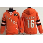 Philadelphia Flyers #16 Bobby Clarke Orange Women's Old Time Heidi NHL Hoodie