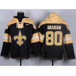 Nike New Orleans Saints #80 Jimmy Graham 2014 Black Hoodie