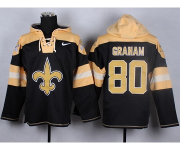 Nike New Orleans Saints #80 Jimmy Graham 2014 Black Hoodie