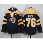 Nike Rams #76 Orlando Pace Navy Blue Player Pullover NFL Hoodie