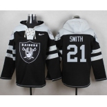 Nike Raiders #21 Sean Smith Black Player Pullover NFL Hoodie