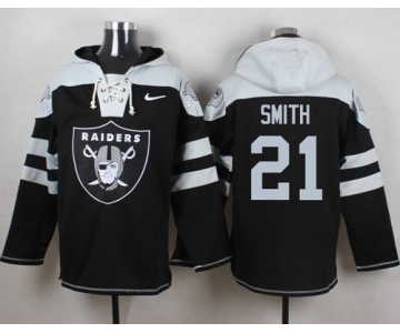 Nike Raiders #21 Sean Smith Black Player Pullover NFL Hoodie