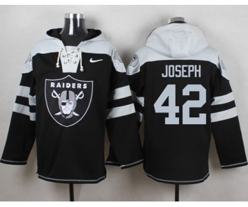 Nike Raiders #42 Karl Joseph Black Player Pullover NFL Hoodie