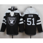 Nike Raiders #51 Bruce Irvin Black Player Pullover NFL Hoodie