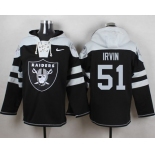 Nike Raiders #51 Bruce Irvin Black Player Pullover NFL Hoodie