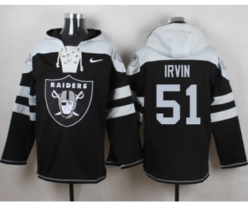 Nike Raiders #51 Bruce Irvin Black Player Pullover NFL Hoodie