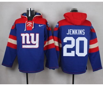 Nike Giants #20 Janoris Jenkins Royal Blue Player Pullover NFL Hoodie