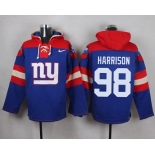 Nike Giants #98 Damon Harrison Royal Blue Player Pullover NFL Hoodie