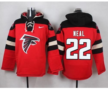 Nike Falcons #22 Keanu Neal Red Player Pullover NFL Hoodie