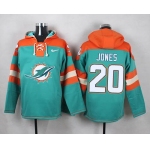 Nike Dolphins #20 Reshad Jones Aqua Green Player Pullover NFL Hoodie