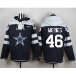 Nike Cowboys #46 Alfred Morris Navy Blue Player Pullover NFL Hoodie