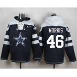 Nike Cowboys #46 Alfred Morris Navy Blue Player Pullover NFL Hoodie