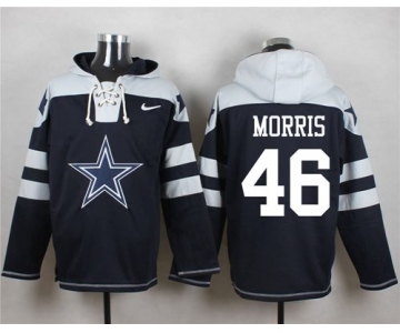 Nike Cowboys #46 Alfred Morris Navy Blue Player Pullover NFL Hoodie