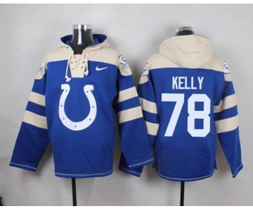 Nike Colts #78 Ryan Kelly Royal Blue Player Pullover Hoodie