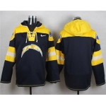 Men's San Diego Chargers Blank Navy Blue Team Color 2014 NFL Nike Hoodie