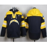 Men's San Diego Chargers Blank Navy Blue Team Color 2014 NFL Nike Hoodie