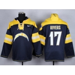 Nike San Diego Chargers #17 Philip Rivers 2014 Navy Blue Hoodie