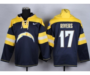 Nike San Diego Chargers #17 Philip Rivers 2014 Navy Blue Hoodie