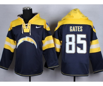 Nike San Diego Chargers #85 Antonio Gates 2014 Navy Blue Hoodie