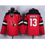 Nike Arizona Cardinals #13 Kurt Warner 2014 Red Hoodie