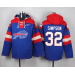 Nike Bills #32 O. J. Simpson Royal Blue Player Pullover NFL Hoodie