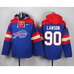 Nike Bills #90 Shaq Lawson Royal Blue Player Pullover NFL Hoodie