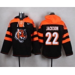 Nike Bengals #22 William Jackson Black Player Pullover NFL Hoodie