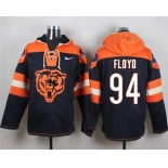 Nike Bears #94 Leonard Floyd Navy Blue Player Pullover NFL Hoodie