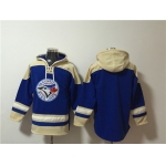 Men's Toronto Blue Jays Blank Royal Ageless Must-Have Lace-Up Pullover Hoodie