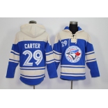 Toronto Blue Jays #29 Joe Carter Retired Player Blue Alternate MLB Hoodie