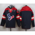 Men's Houston Texans Blank Navy Blue Team Color 2014 NFL Nike Hoodie