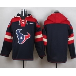 Men's Houston Texans Blank Navy Blue Team Color 2014 NFL Nike Hoodie