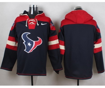 Men's Houston Texans Blank Navy Blue Team Color 2014 NFL Nike Hoodie