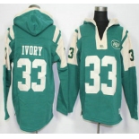 Men's New York Jets #33 Chris Ivory Green Team Color 2015 NFL Hoodie