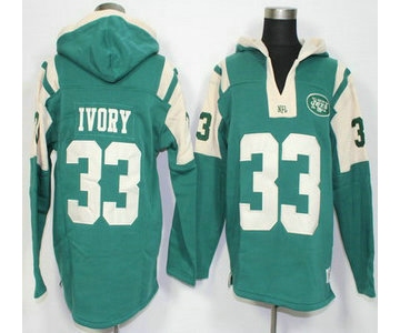 Men's New York Jets #33 Chris Ivory Green Team Color 2015 NFL Hoodie