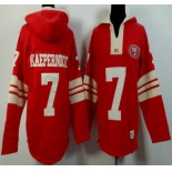 Men's San Francisco 49ers #7 Colin Kaepernick Red Team Color Team Color 2015 NFL Hoody