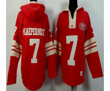 Men's San Francisco 49ers #7 Colin Kaepernick Red Team Color Team Color 2015 NFL Hoody