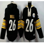 Men's Pittsburgh Steelers #26 LeVeon Bell Black Team Color 2015 NFL Hoody