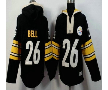 Men's Pittsburgh Steelers #26 LeVeon Bell Black Team Color 2015 NFL Hoody